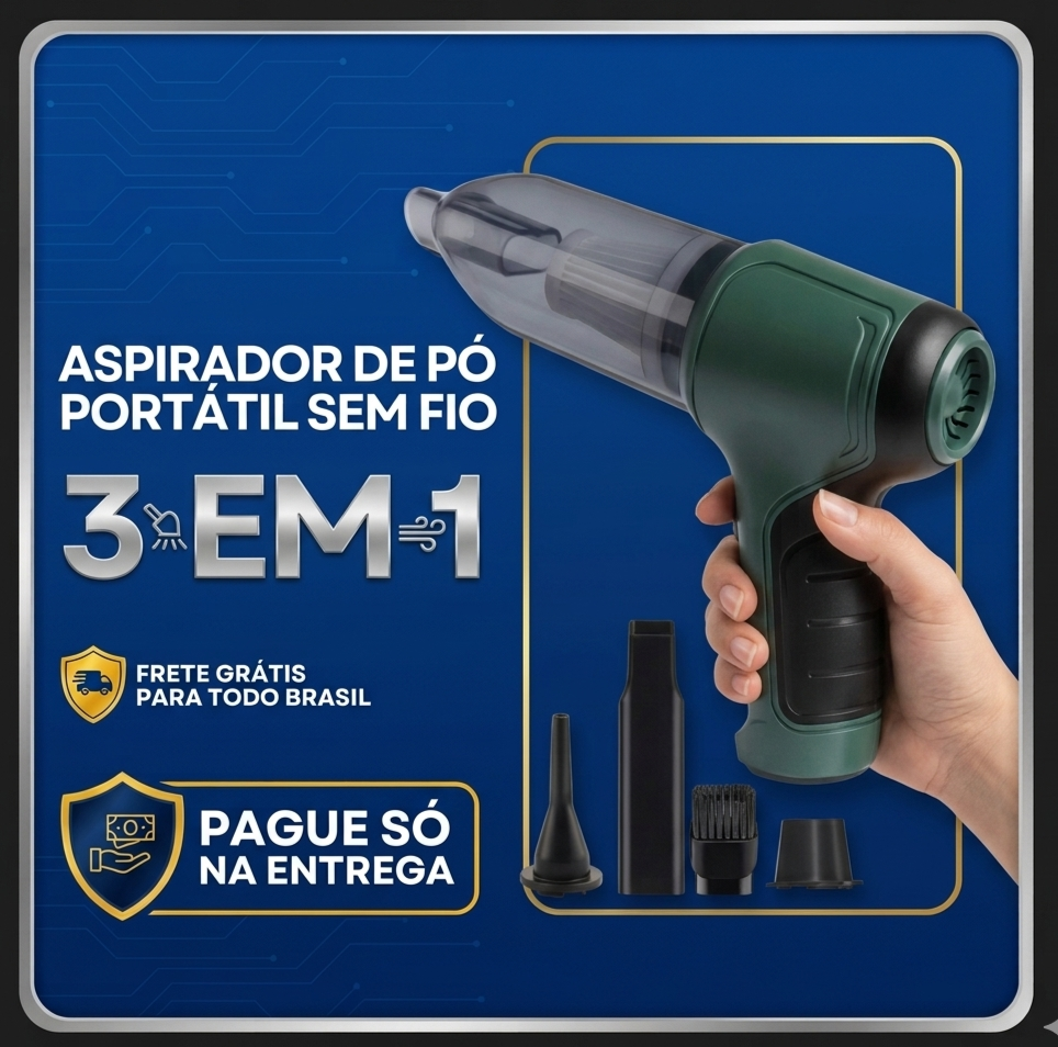 aspirador de po portatil 3 em 1